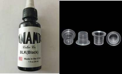 Forver tattoo DYNAMIC BLACK INK and. SMALL INK CUP 100 PIC.COMBO PACK. 30ML INK + 100 INK CUP Permanent Tattoo Kit