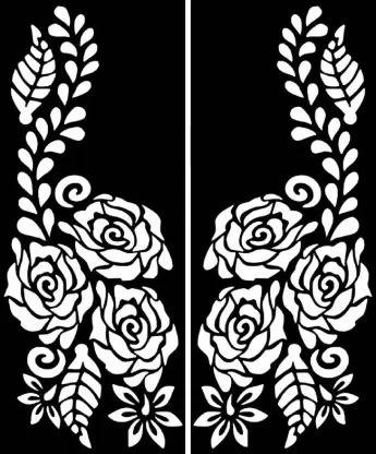 IVANA'S Henna Tattoo Stencil (Set of 2) Women Girls Hand Paint Temporary Tattoo (0025) Temporary Tattoo Kit