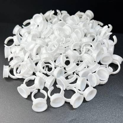 Reliefto Tattoo Ink Caps Cups -100PCS Tattoo Rings Cups Disposable Tattoo Glue Holder Temporary Tattoo Kit
