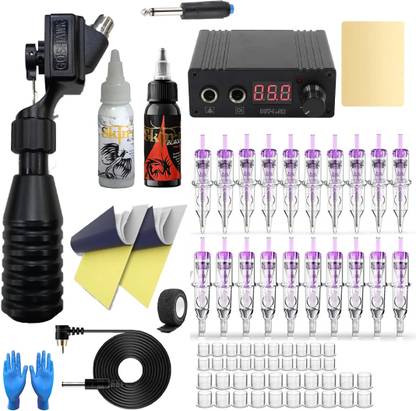 Tattoo gizmo Goshawk Rotary Tattoo Pen Machine Complete Permanent Tattoo Kit