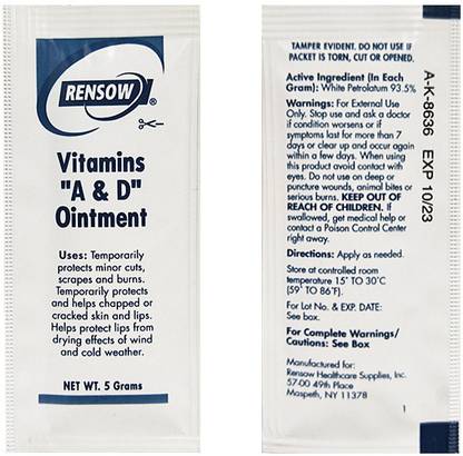 Rensow Vitamin A&D 5gm Pouch for Healing Tattoos-Pack of 25pcs Permanent Tattoo Kit