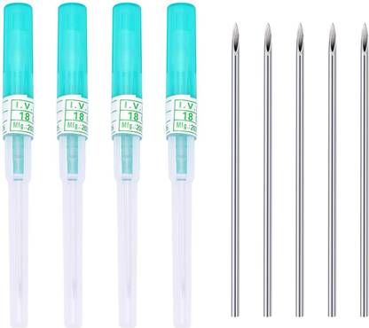Shield plus 18G Ear Nose Piercing Needles 18G Pen Cannula for Belly Button Nipple Disposable Stack Tattoo Needles