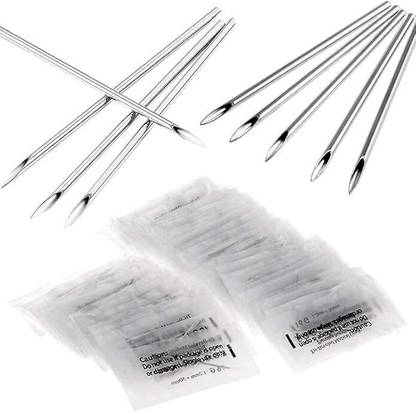 Shield plus PIERCING NEEDLES 12 G DISPOSABLE (25PCS) Disposable Flat Tattoo Needles