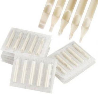 Mumbai Tattoo Disposable 9FT Tip White Box (PACK OF 50) Disposable Flat Shader Tattoo Needles