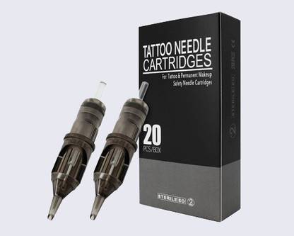 Mumbai Tattoo Tattoo Needle Cartridge 11RL Black Box ( Pack Of 20 ) Disposable Round Liner Tattoo Needles