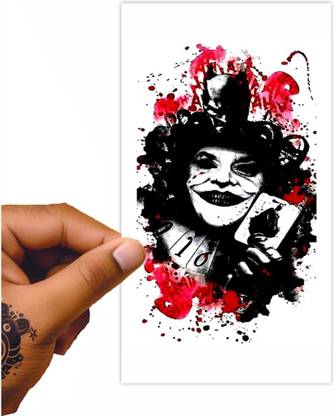 voorkoms Joker Tattoo Temporary Tattoo Stickers For Male And Female Fake Tattoo