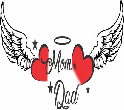voorkoms Love Mom Dad Body Temporary Tattoo Waterproof For Girls Men Women