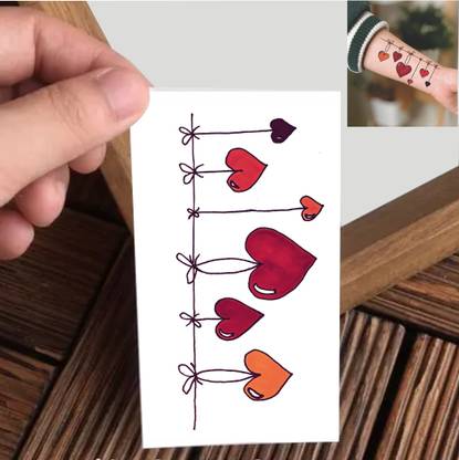 Vanvati Rope With Heart Temporary Tattoo