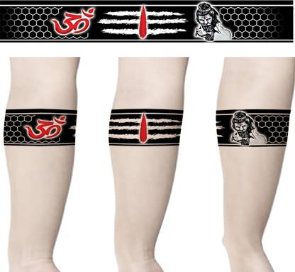फैशनोइड Mahakal Shiv Ji Tilak & Om Hand Band Waterproof Temporary Tattoo For Boys Girls