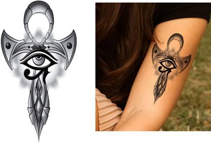 voorkoms Eye With Sword Tattoo Temporary Tattoo Stickers For Male And Female Fake Tattoo