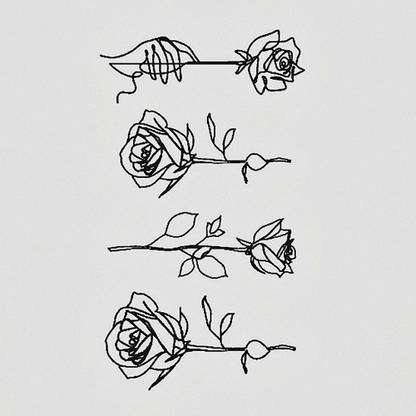 SIMPLY INKED Rose Bundle Semi Permanent Tattoo