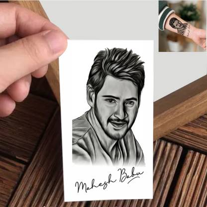 Vanvati South Actor Mahesh Babu Temporary Tattoo Male And Female Tattoo Sticker
