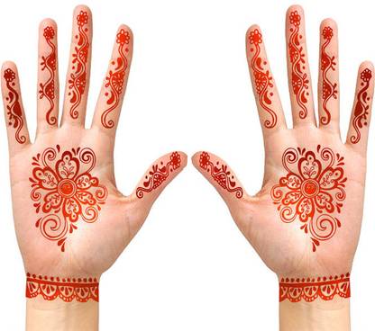voorkoms Full hand henna tattoo Design both hand (one pair) feel realistic tattoo