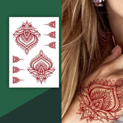 Vanvati Beautiful Mandala Maroon Color Mehndi Design For Festival