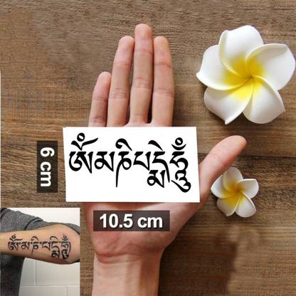 voorkoms Om Mani Padme Hum Tattoo Stickers For Male And Female Fake Tattoo