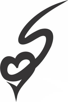 वूरकोम्स S name letter with heart sign