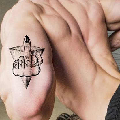 voorkoms Voorkoms Finger Design Temporary Tattoo For Men and Woman