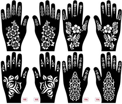 APCUTE Stencil mehndi sticker
