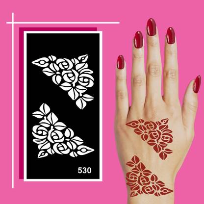 voorkoms Bold and Delicate Mehndi Stencil Sheets for Unique and Personalized Style