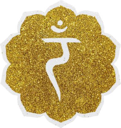 Comet Busters Meditation Solar Plexus Chakra Temporary-Removable Glitter Sticker (BT312)