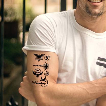 voorkoms Freedom Tattoo Waterproof For Men and Women Temporary Body Tattoo