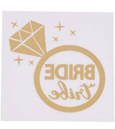 Calandis 12x Metallic Team Bride Groom Temporary Tattoos Wedding Stickers Gold 3