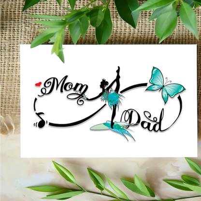 surmul Mom And Dad With butterfly Sticker Tattoos,