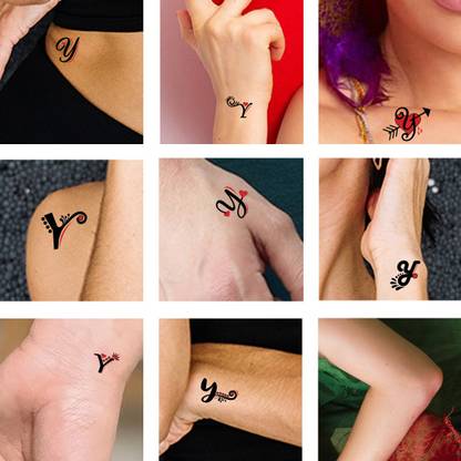 Temporary Tattoowala Y Name Letter Tattoo For Male And Female Waterproof