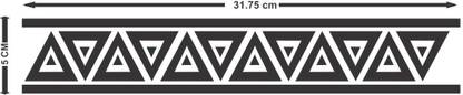 surmul Triangle Shape Tribal Design Hand Band Temporary Tattoo Sticker