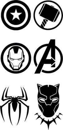 fashionoid Avengers logo 6 In 1 pack Waterproof Temporary Tattoo For Boys Girls Men Women
