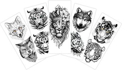 S.A.V.I Pack of 5 Waterproof Temporary Tattoo Stickers