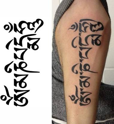 voorkoms Om Mani Padme Hum Tattoo Stickers For Male And Female Fake Tattoo
