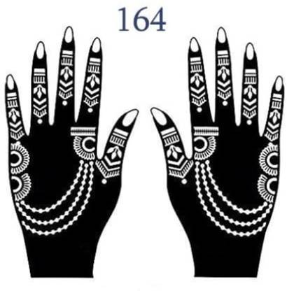 akkad Heena Mehndi Sticker for Hands & Feet – Reusable Henna Design Stencils for Women