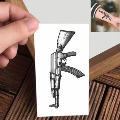 Vanvati Toy AK-47 Gun Temporary Tattoo