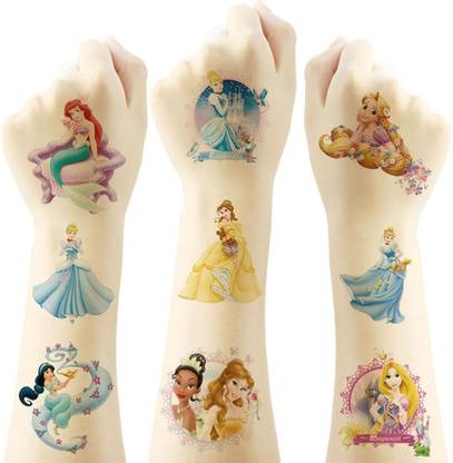 Verilux 20 Sheets Temporary Mermaid Princess Tattoo Stickers for Kids Waterproof Safe