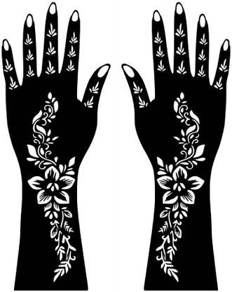 Vanvati Easy to Use Henna Design Template Pack Mehndi Stencil Sticker One Set