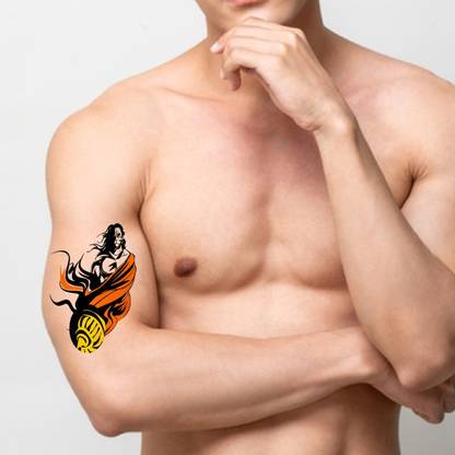 TATMODS Lord Hanuman Ji Colourful Temporary Tattoo For Men And Woman Body Tattoo