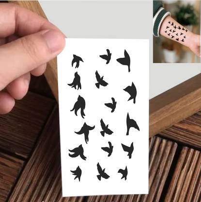 Vanvati Flying Bird Tattoo Sticker For Male And Female Tattoo