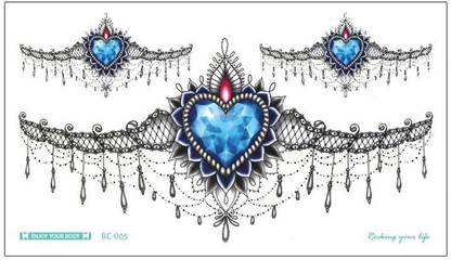 EREBEX 3D Temporary Tattoo Waterproof Sticker For Lower Back and Breast