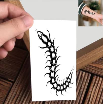 Vanvati Striking Centipede Temporary Tattoo