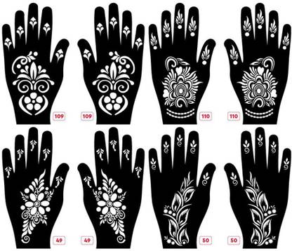 APCUTE Mehndi stencils reusable