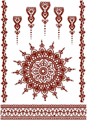surmul One Pair Both hand Decorated Henna mehndi Sticker
