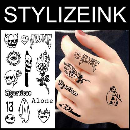 stylizeink Large Temporary Tattoo Waterproof, Realistic Look, No Adhesive, No Reflection