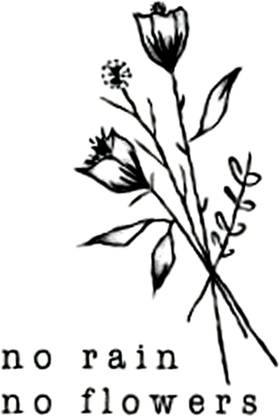 SIMPLY INKED No Rain No Flowers Temporary Tattoo Designer Tattoo for all