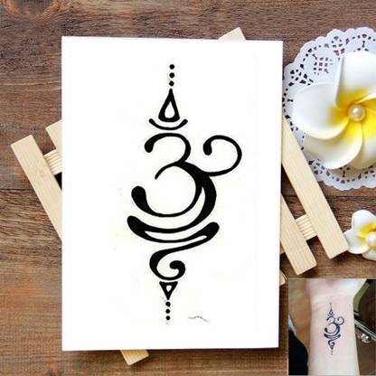 Temporary Tattoowala Om Tattoo for Spiritual Enlightenment - Intricate Design, Temporary tattoo