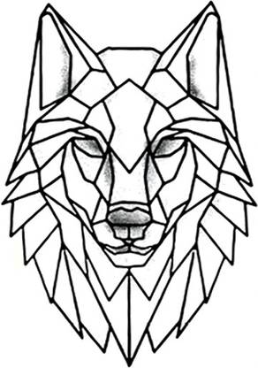 SIMPLY INKED Geometric Wolf Tattoo