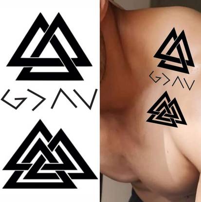 voorkoms Triangle Shape Temporary Tattoo Stickers For Male And Female Fake Tattoo