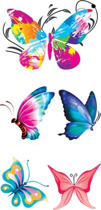 fashionoid 5 In 1 Beautiful Butterfly Waterproof Temporary Tattoo