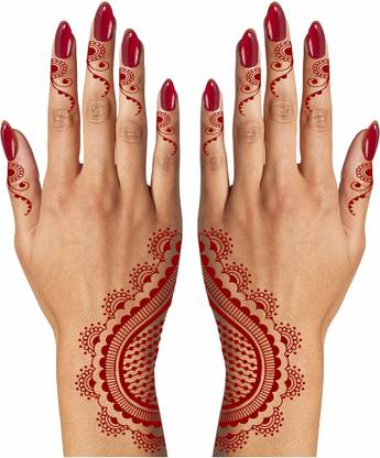 voorkoms Full Hand Half Heart Henna Tattoo Both Side Waterproof For Girls Women Tattoo