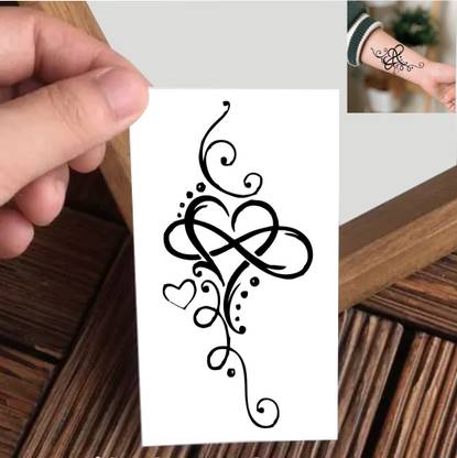 Vanvati Heart With Infinity TemporaryTattoo For Male And Female Tattoo